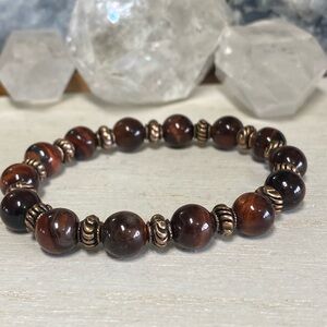 2/$40 - 8mm Red Tiger’s Eye Gemstone Bracelet